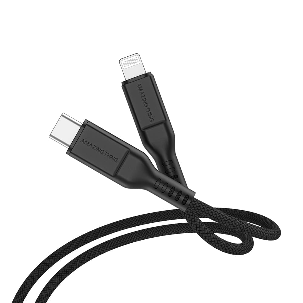 Datový kabel Amazing Thing Tough Pro CLC120MTOBK - Typ C na Lightning - PD 30W 3,2A 1,2 m černý - náhled 2