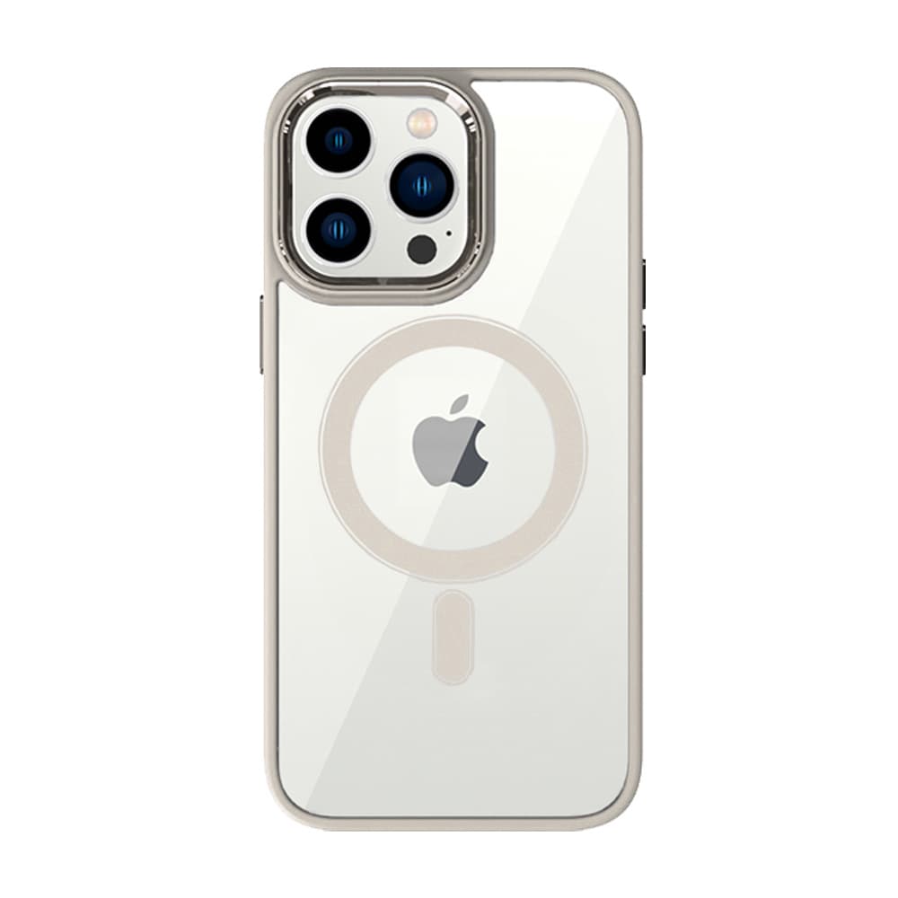 Zadní kryt Tel Protect Magnetic Clear pro iPhone 15 Titanium - náhled 2