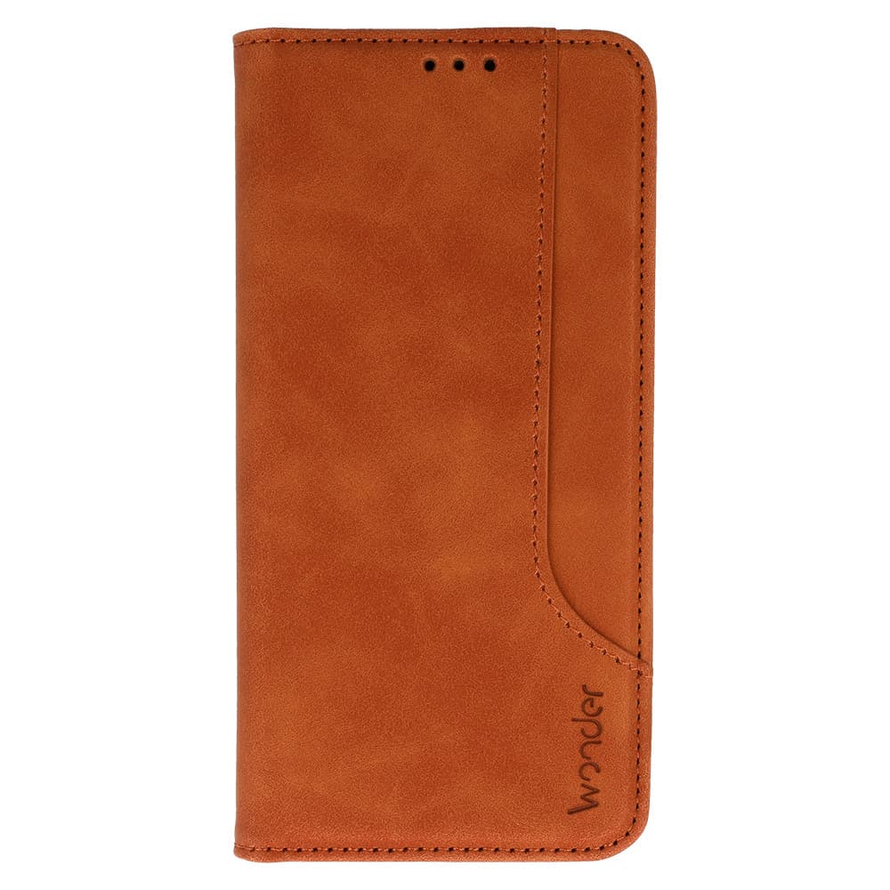 Knížkové pouzdro Wonder Prime pro Motorola Moto G14 hnědé - náhled 2
