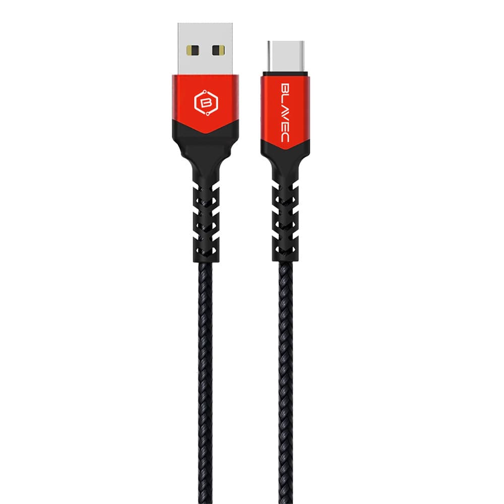 Datový kabel Blavec Raptor Braided - USB na typ C - 3A 0,5m (CRA-UC3BR05) černo-červený - náhled 2