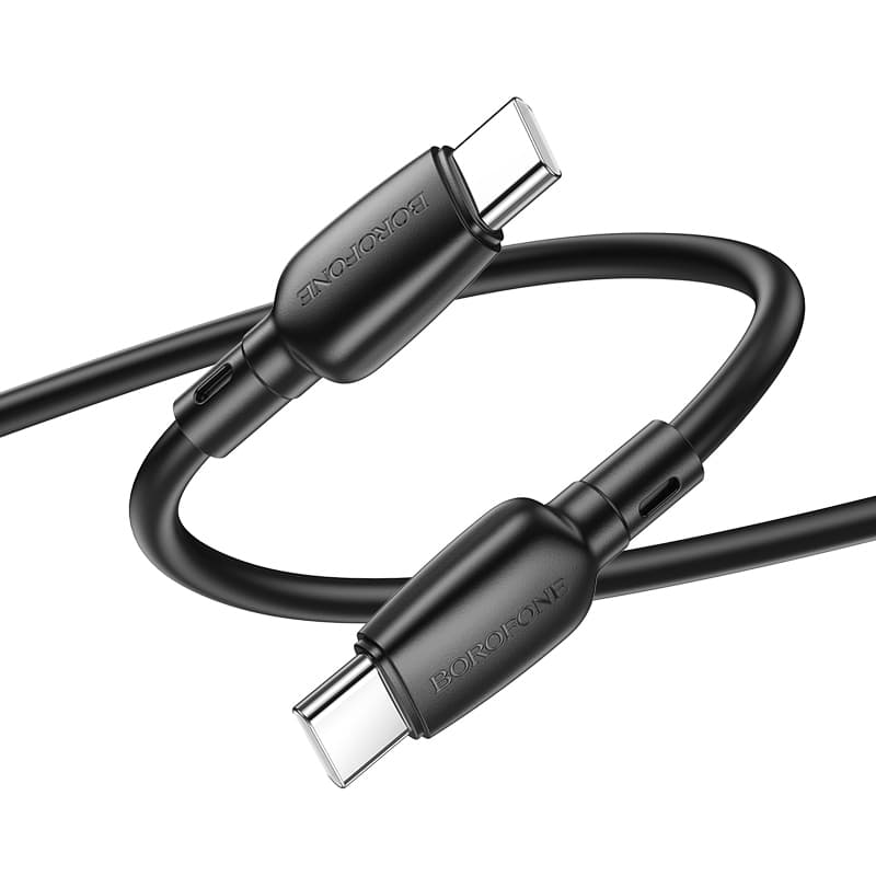 Datový kabel Borofone BX93 Super Power - typ C na typ C - 60W 3A 1 m černý - náhled 2