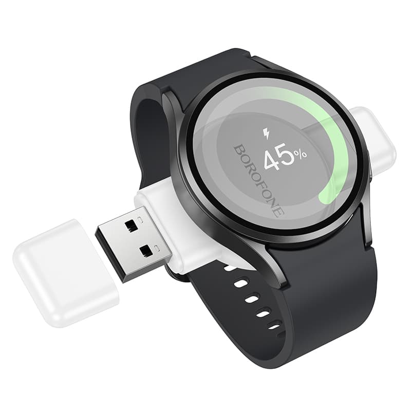 Bezdrátová nabíječka Borofone BQ31 Portable 2,5W pro iWatch 1-9, SE-SE2, Samsung Ultra-Ultra2 bílá - náhled 2