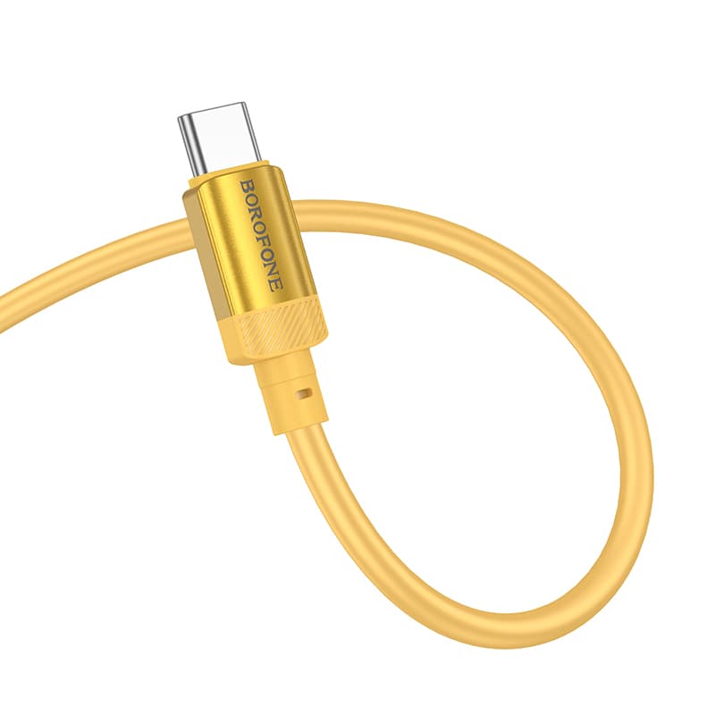 Datový kabel Borofone BX108 Start USB-C - USB-C 60W 3A 1 metr zlatý - náhled 2