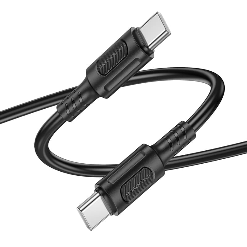 Datový kabel Borofone BX111 Feliz USB-C - USB-C 60W 3A 1 metr černý - náhled 2