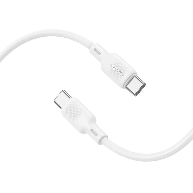 Datový kabel Borofone BX113 Lenny USB-C - USB-C  PD 60W 3A 1m bílý - náhled 2