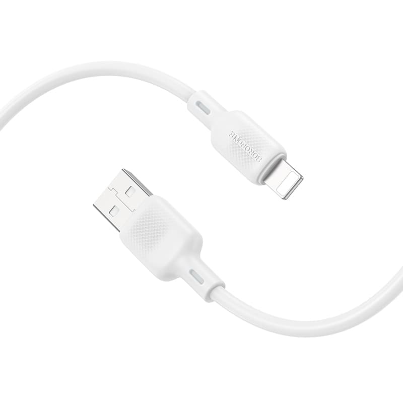 Datový kabel Borofone BX113 Lenny USB-A - Lightning 2,4A 1m bílý - náhled 2