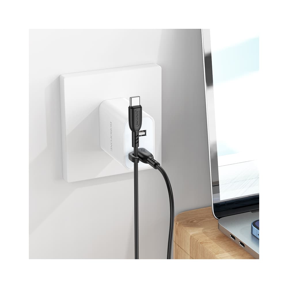 Datový kabel Borofone BX91 Symbol USB-C - USB-C 60W 3A 1 metr černý - náhled 2