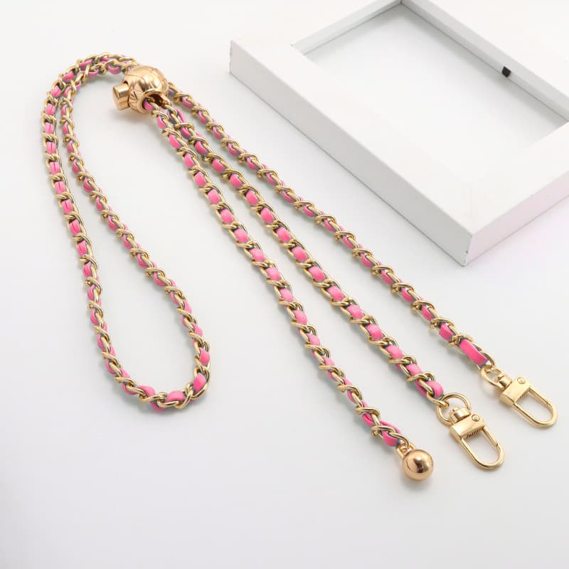 Šňůrka na mobil Braided růžovo-zlatá - náhled 2