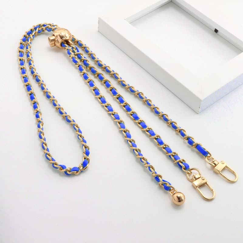 Šňůrka na mobil Braided modro-zlatá - náhled 2