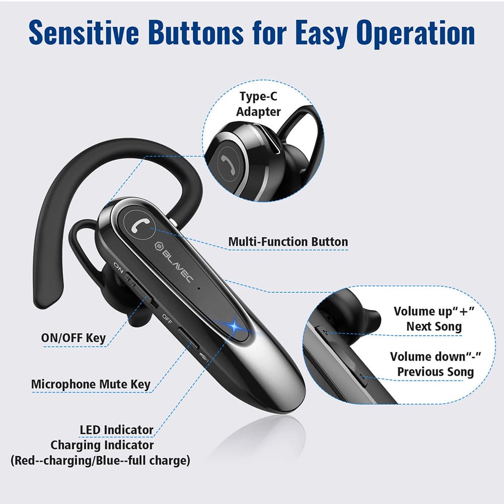 Headset Bluetooth Blavec Adventure 5 (BHAD5-B) černý - náhled 2