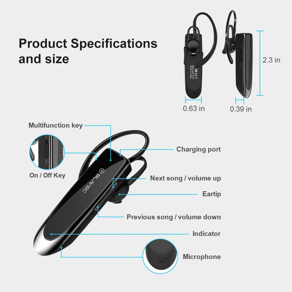 Headset Bluetooth Blavec Travel PL55 (BHPL55-B) černý - náhled 2