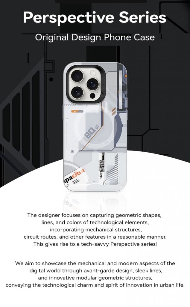 Zadní kryt Benks Magnetic Mecha pro iPhone 15 Pro bílý - náhled 2