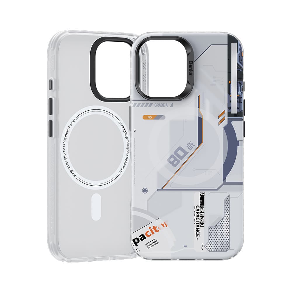 Zadní kryt Benks Magnetic Mecha pro iPhone 16 Plus bílý - náhled 2
