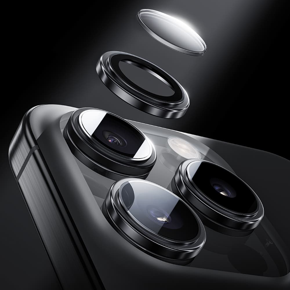 Tvrzené sklo Benks Warrior Lens Protector na kameru pro iPhone 16-16 Plus (objektiv 2 kusy) černé - náhled 2