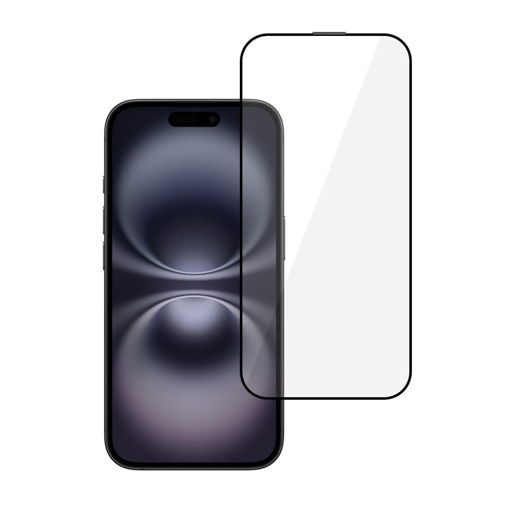 Tvrzené sklo HARD Full Glue 5D pro iPhone 16 PLUS černé - náhled 2