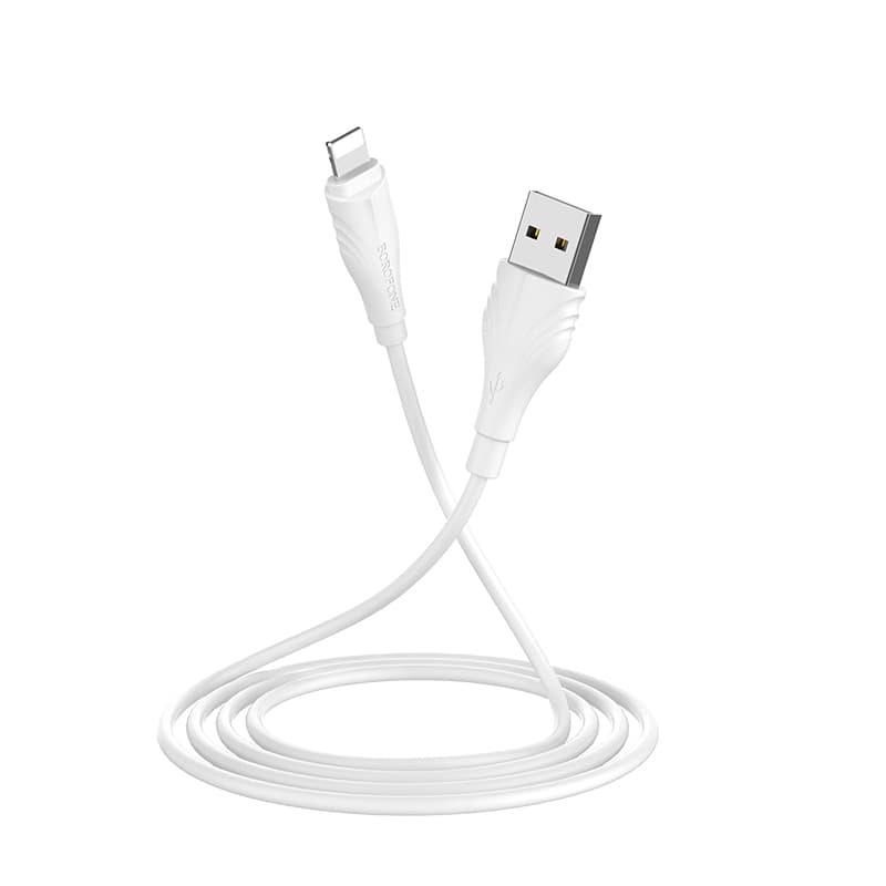 Datový kabel Borofone BX18 Optimal USB-A - Lightning 2A 1m bílý - náhled 2