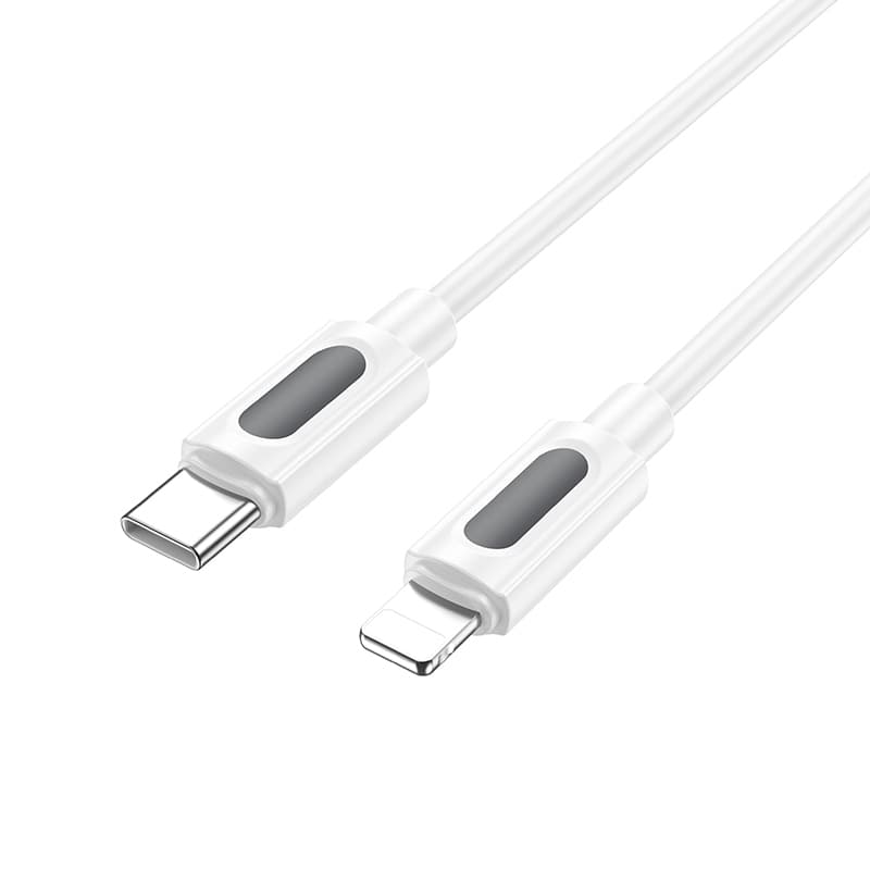 Datový kabel Borofone BX114 Structure USB-C - Lightning PD 27W 1m bílý - náhled 2