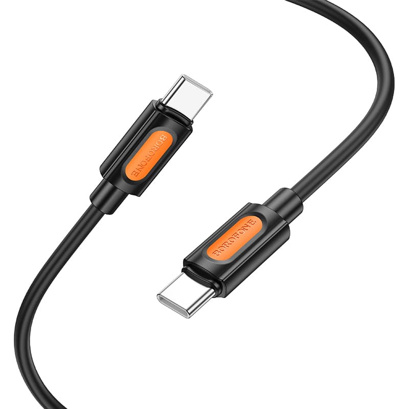 Datový kabel Borofone BX114 Structure USB-C - USB-C PD 60W 3A 1m černý - náhled 2