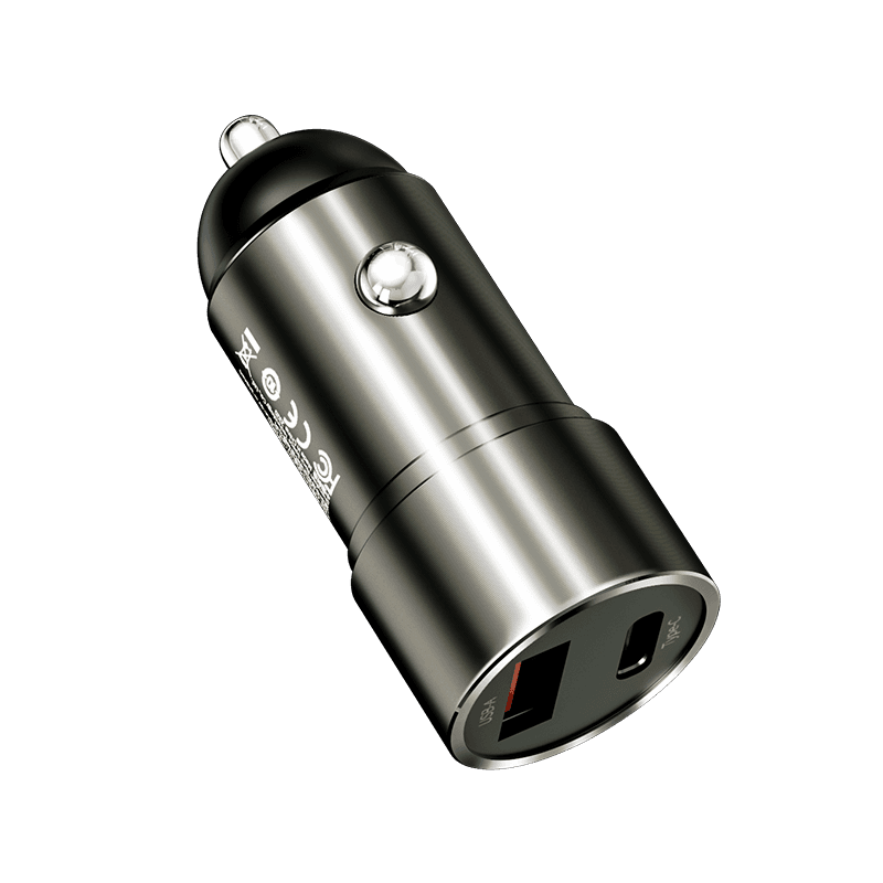 Adaptér do auta Rock H20 Dual 15W 3A tmavě šedý - náhled 2