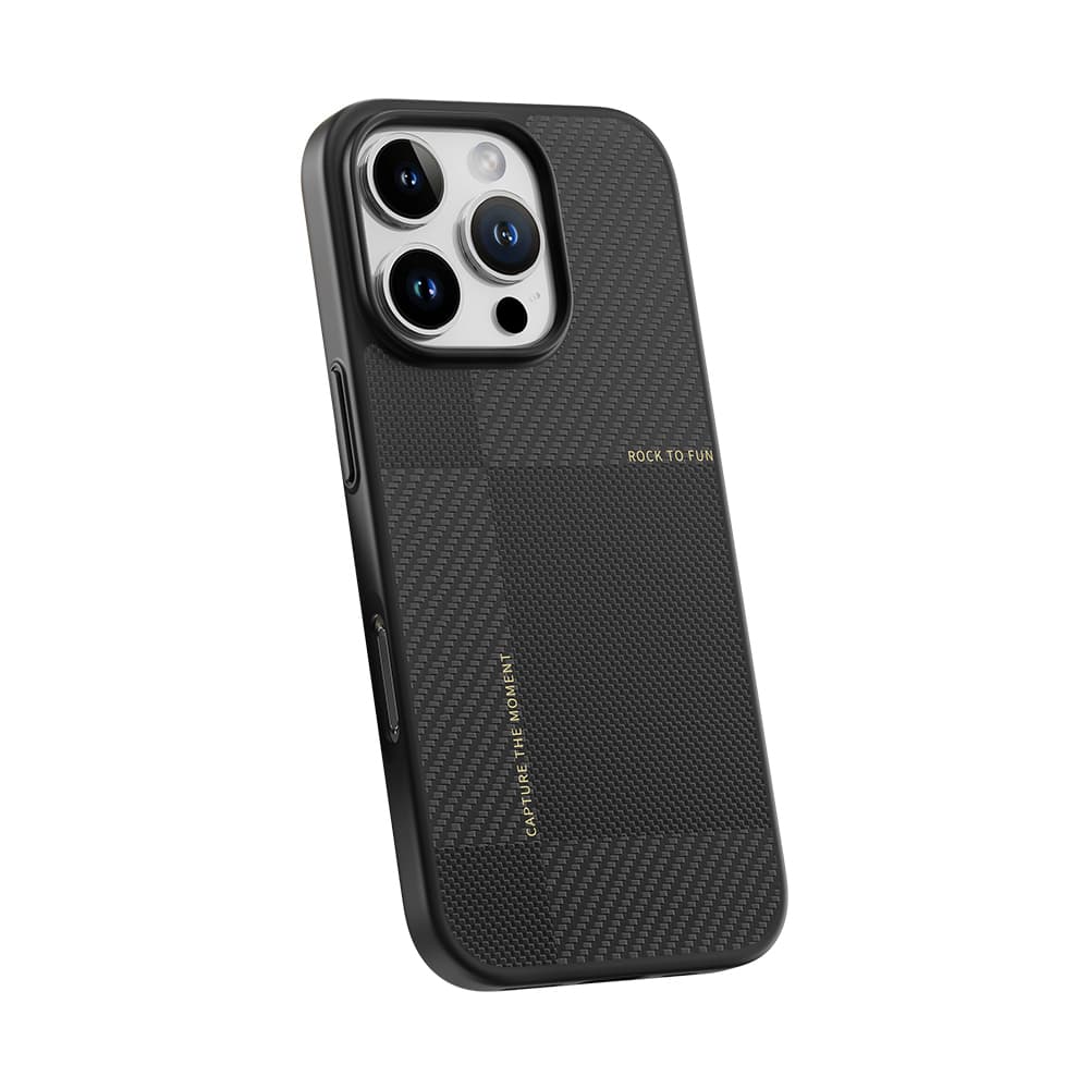 Zadní kryt Rock Ultra Thin Aramid Fiber Kevlar 600D pro iPhone 16 Pro černý - náhled 2