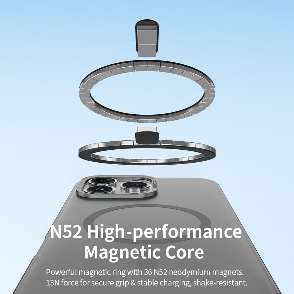 Zadní kryt Rock Matte Series Magnetic pro iPhone 16 černý - náhled 2