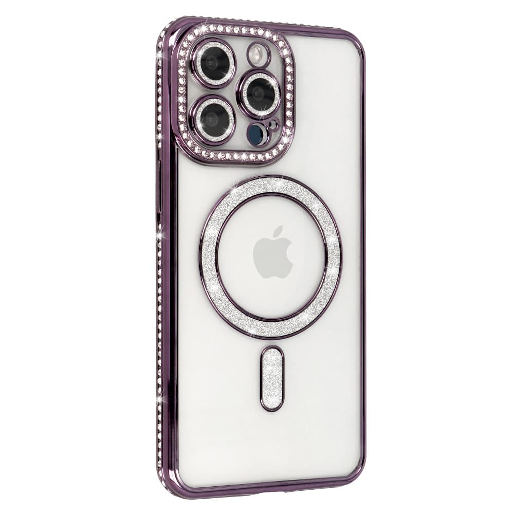 Zadní kryt Bling Magsafe pro iPhone 15 Pro fialový - náhled 2