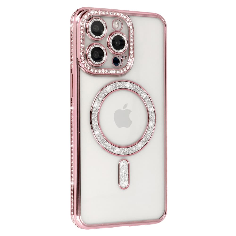 Zadní kryt Bling Magsafe pro iPhone 16 Pro růžový - náhled 2