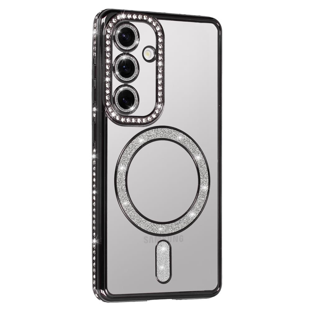 Zadní kryt Bling Magsafe pro Samsung Galaxy S25 Plus černý - náhled 2