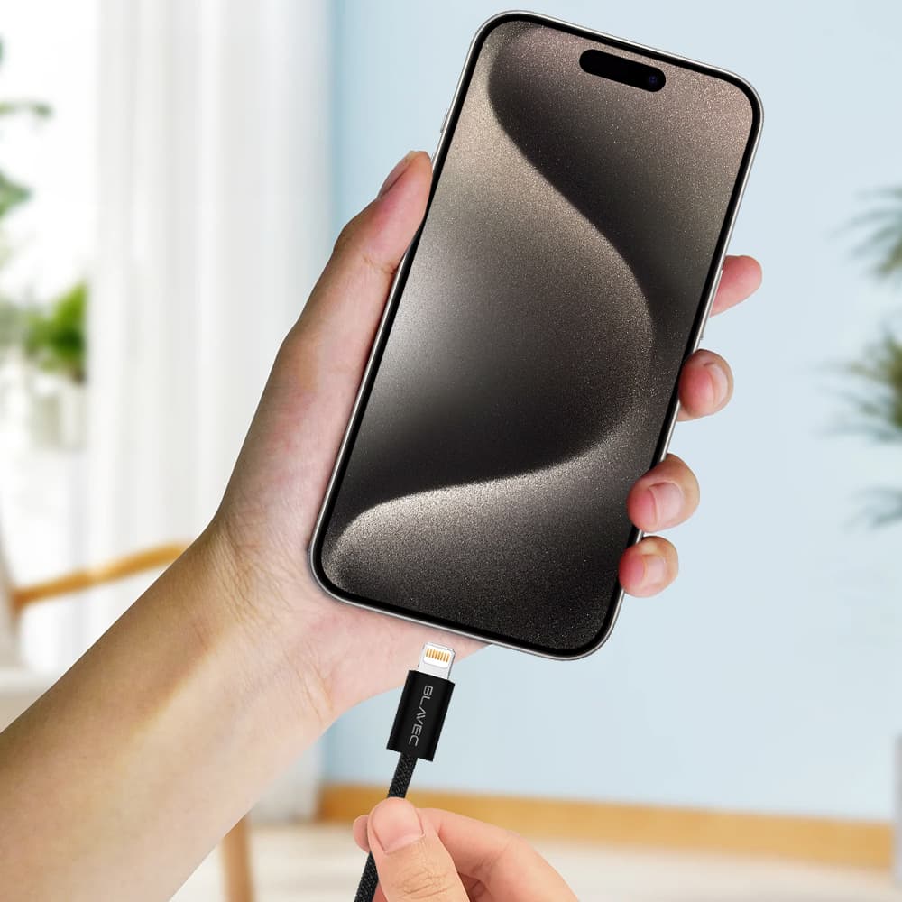 Datový kabel Blavec Candy Braided USB-C - Lightning PD 20W 2,4A 2m (CCA-CL24B20) černý - náhled 2