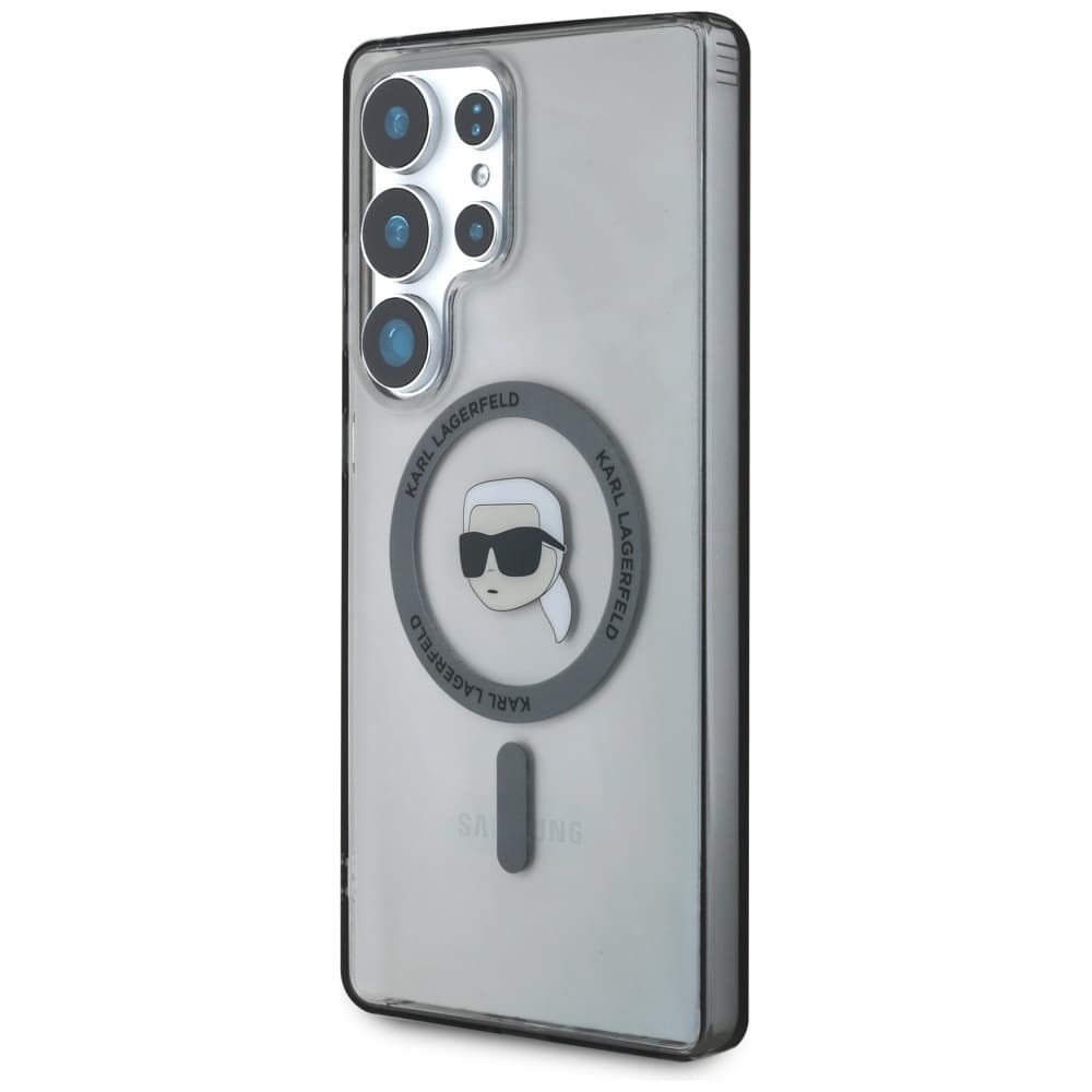 Originální zadní kryt KARL LAGERFELD Button Karl Head Printed Logo Magsafe pro Samsung Galaxy S25 Ultra black - náhled 2