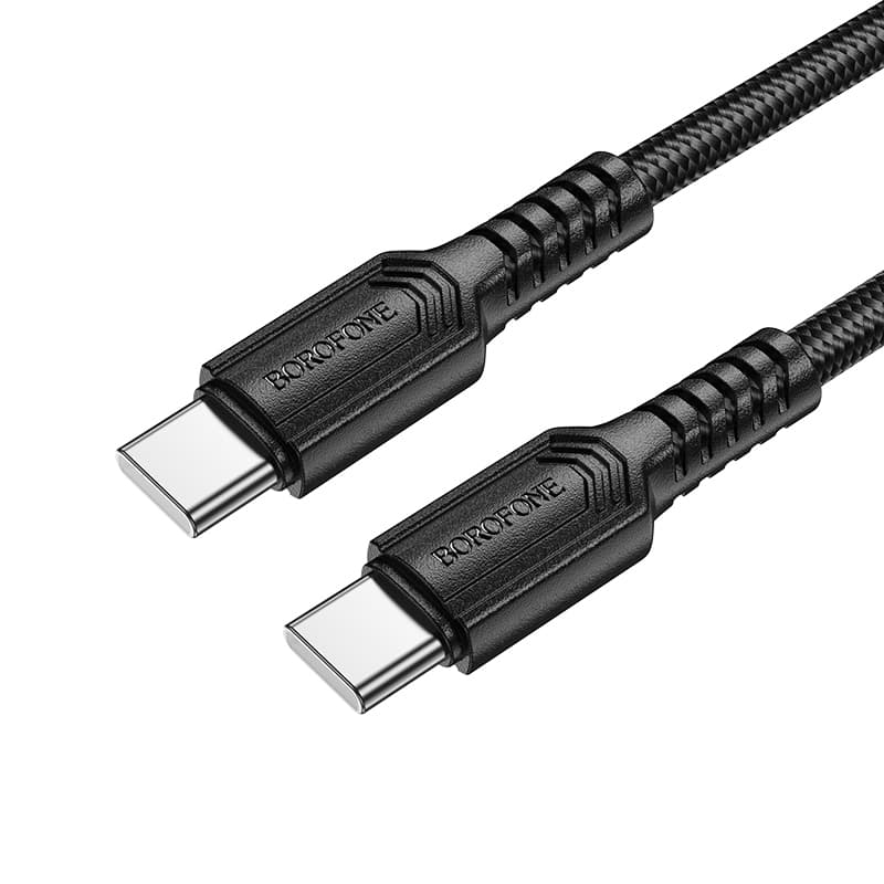 Datový kabel Borofone BX116 Certain USB-C - USB-C PD 60W 3A 1m černý - náhled 2
