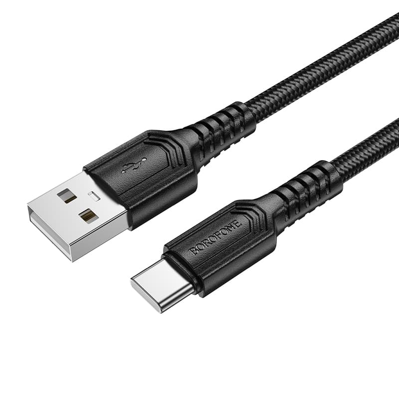 Datový kabel Borofone BX116 Certain USB-A - USB-C 3A 1m černý - náhled 2