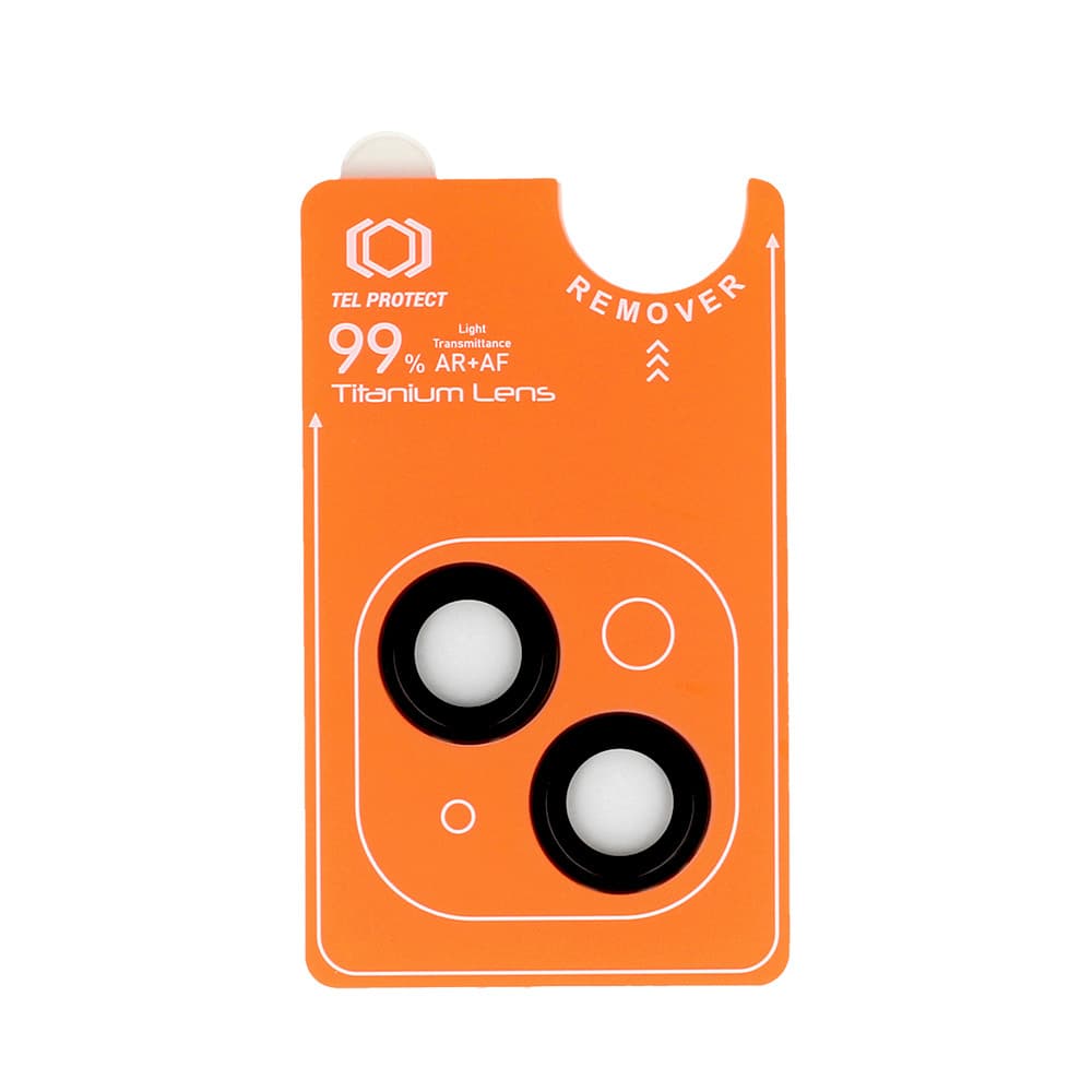 Tvrzené sklo Tel Protect Titanium Lens 99% AR na fotoaparát pro iPhone 14-14 Plus black (2 pcs) - náhled 2