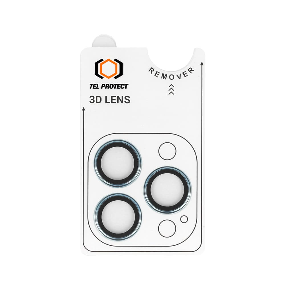 Tvrzené sklo Tel Protect 3D Lens na fotoaparát pro iPhone 13 Pro-13 Pro Max blue - náhled 2