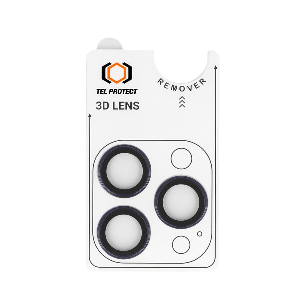 Tvrzené sklo Tel Protect 3D Lens na fotoaparát pro iPhone 14 Pro-14 Pro Max purple - náhled 2