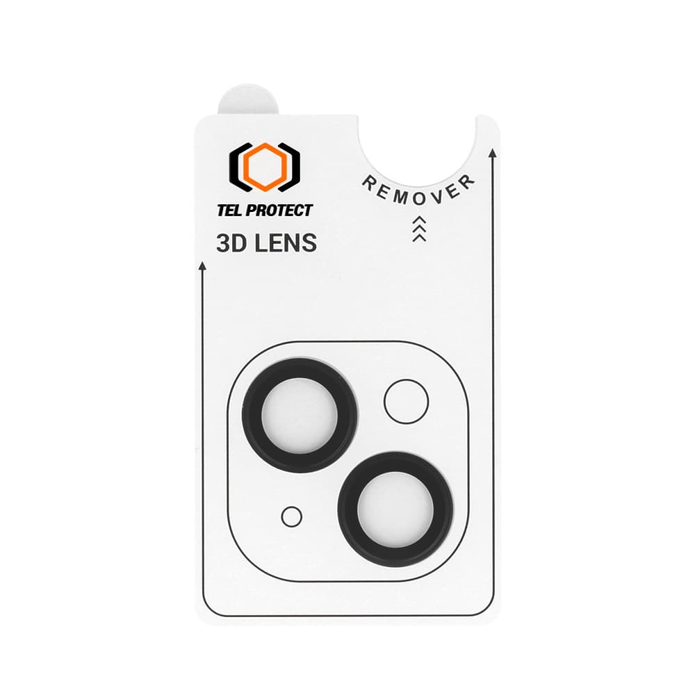 Tvrzené sklo Tel Protect 3D Lens na fotoaparát pro iPhone 15-15 Plus black (2 pcs) - náhled 2