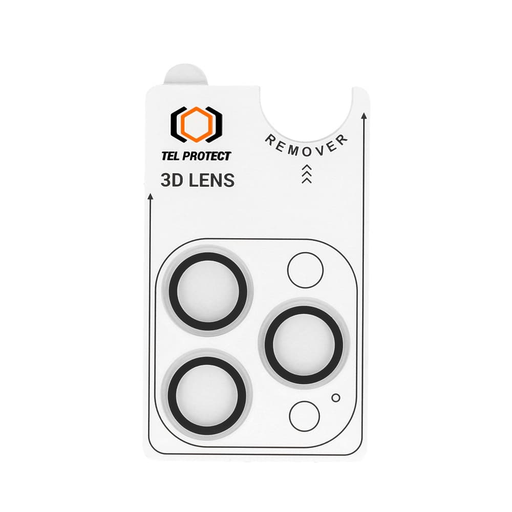Tvrzené sklo Tel Protect 3D Lens na fotoaparát pro iPhone 15 Pro-15 Pro Max transparent (3 pcs) - náhled 2