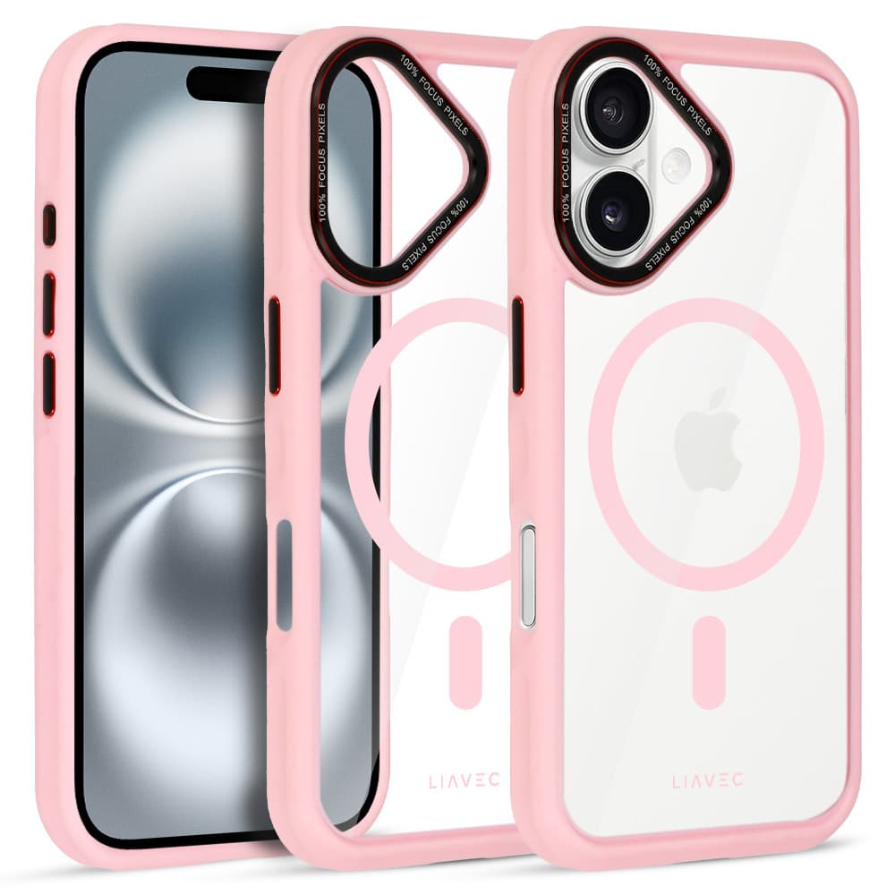 Zadní kryt Liavec Hybrid Magsafe Clear pro iPhone 16 light pink - náhled 2