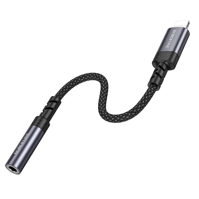 Adaptér Borofone BV24 Graceful Lightning na jack 3,5 mm šedý - náhled 2
