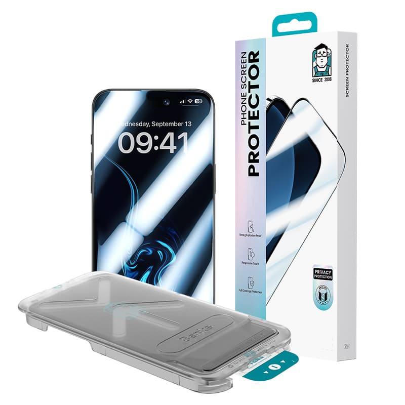 Benks tvrzené sklo Ultra Shield Privacy (FK66) pro iPhone 16 Pro Max černé - náhled 2