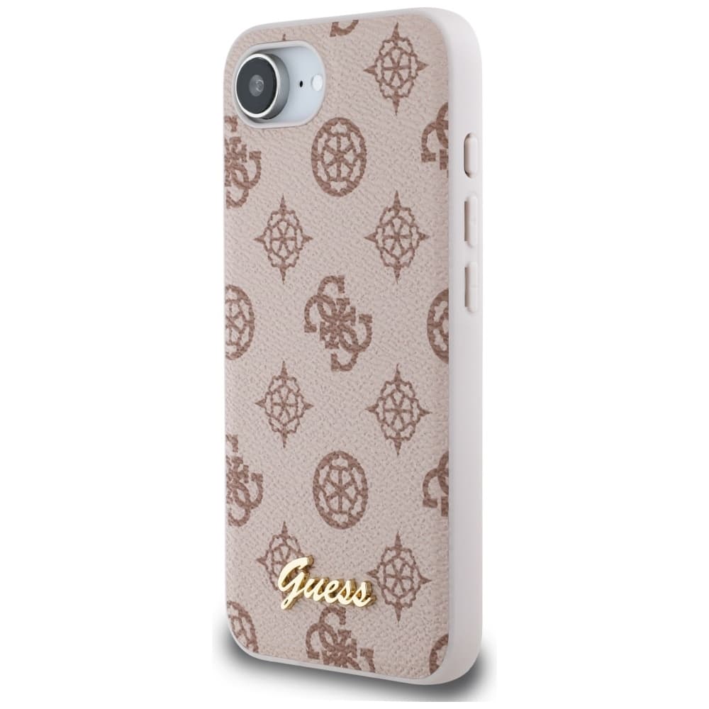 Zadní kryt GUESS Peony Script Logo MagSafe pro iPhone 16e brown - náhled 2