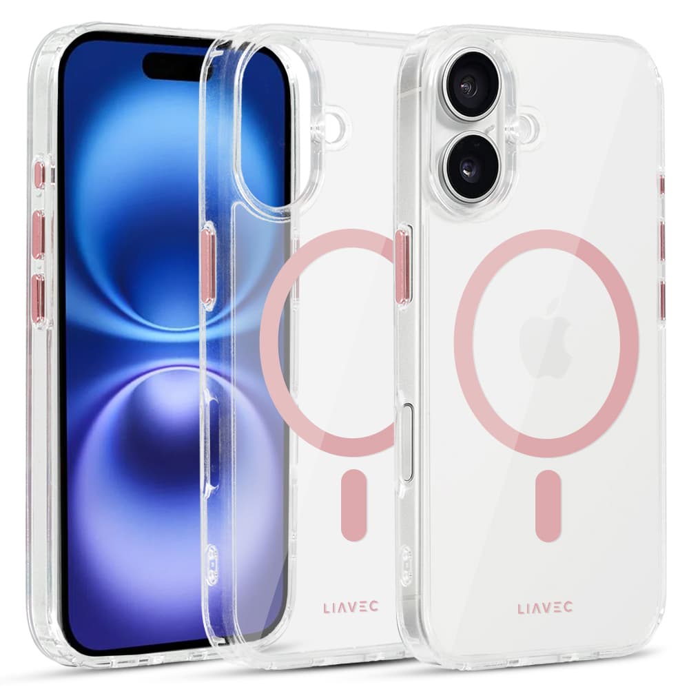 Zadní kryt Liavec Glossy Magsafe Clear pro iPhone 16 pink - náhled 2