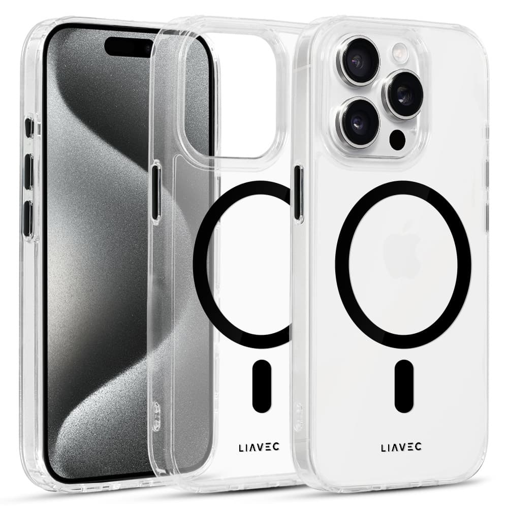 Zadní kryt Liavec Glossy Magsafe Clear pro iPhone 13-14 black - náhled 2