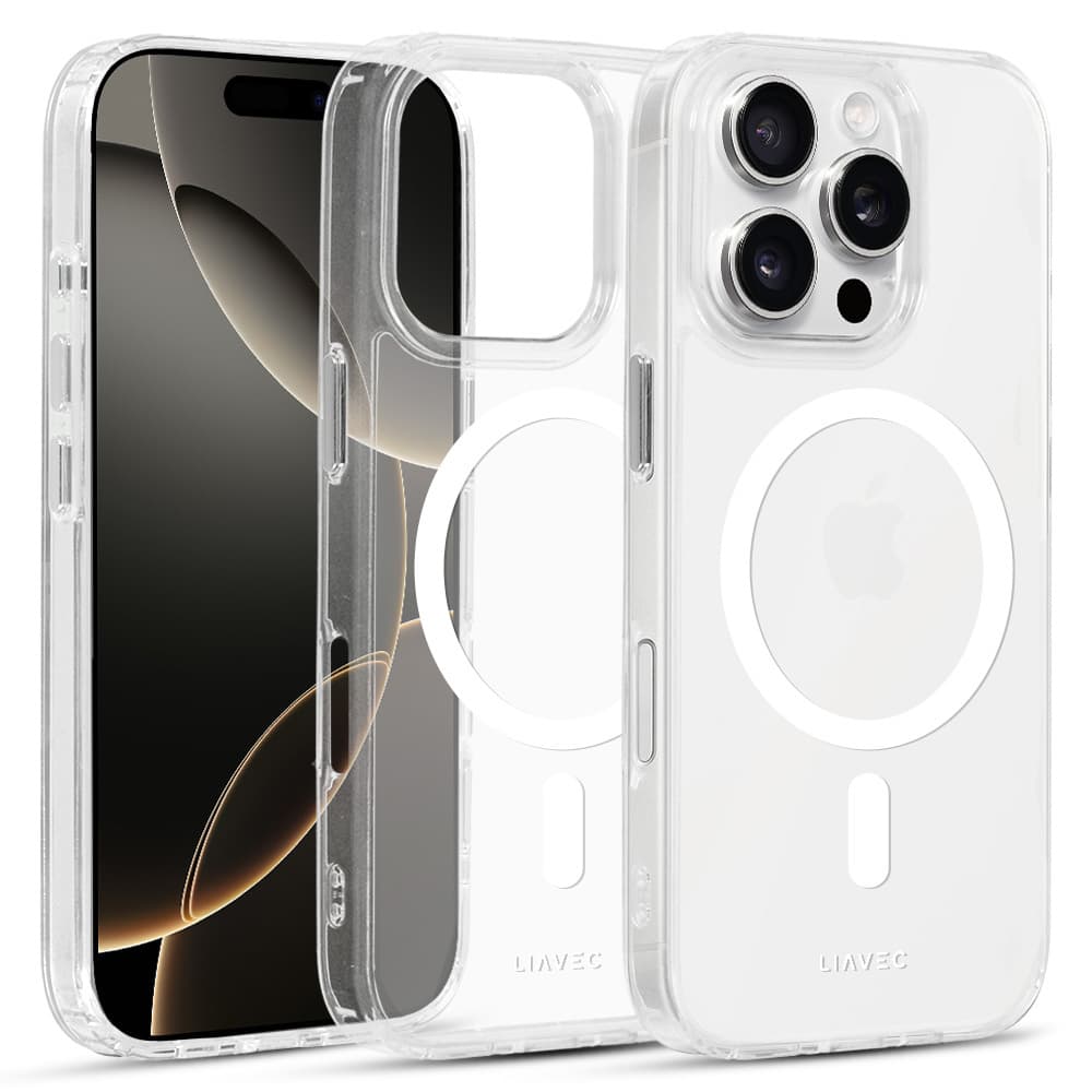 Zadní kryt Liavec Glossy Magsafe Clear pro iPhone 16 Pro Max white - náhled 2
