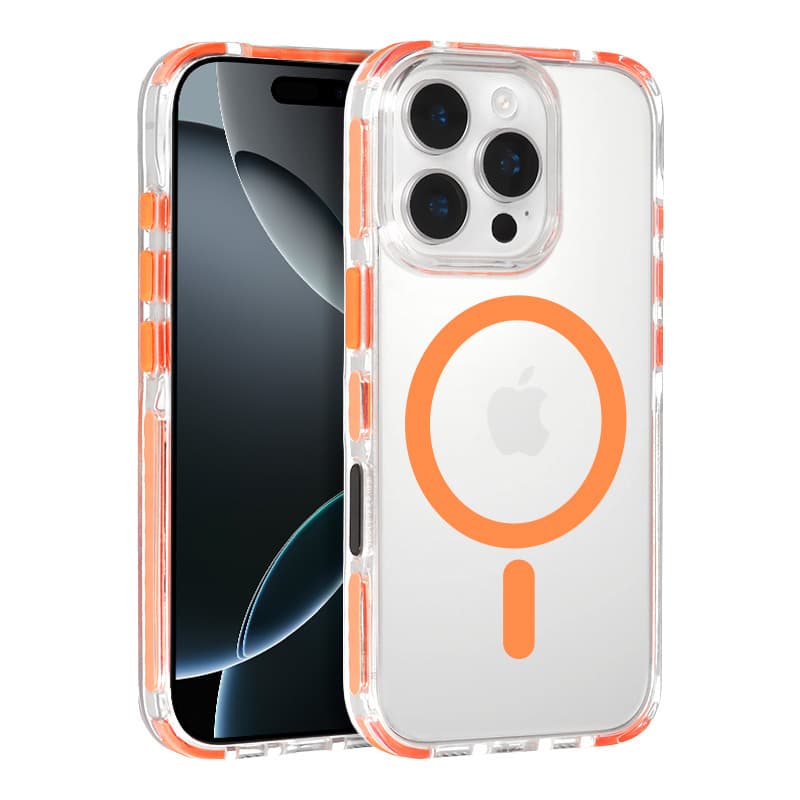 Zadní kryt Tel Protect Strap Clear pro iPhone 15 orange - náhled 2