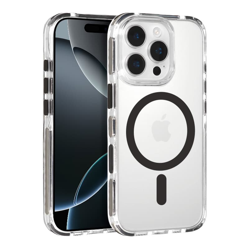 Zadní kryt Tel Protect Strap Clear pro iPhone 15 Pro black - náhled 2