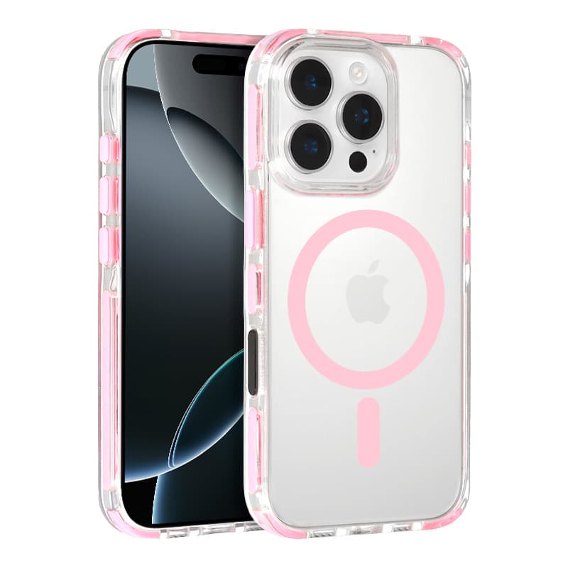 Zadní kryt Tel Protect Strap Clear pro iPhone 15 Pro pink - náhled 2