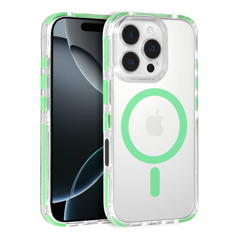 Zadní kryt Tel Protect Strap Clear pro iPhone 16 Pro green - náhled 2