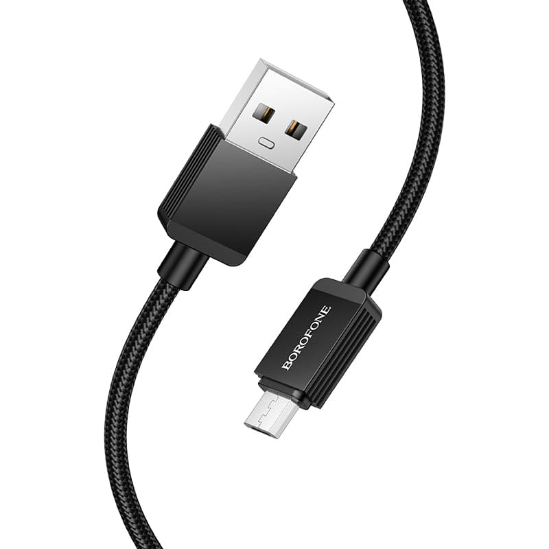Datový kabel Borofone BX120 Placer USB-A - micro-USB 2,4A 1m black - náhled 2