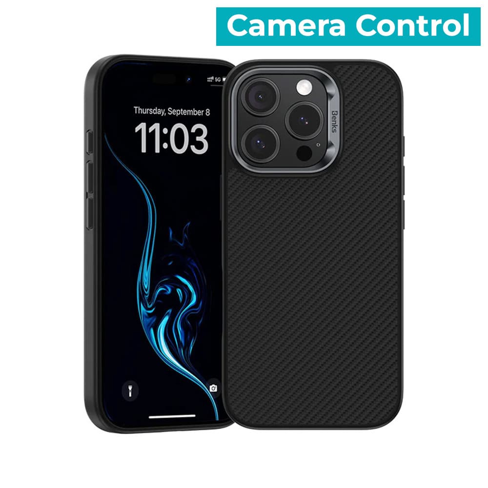 Zadní kryt Benks Magnetic Armor Pro Kevlar Metal Frame 600D (AD66) pro iPhone 16 Pro Max black - náhled 2